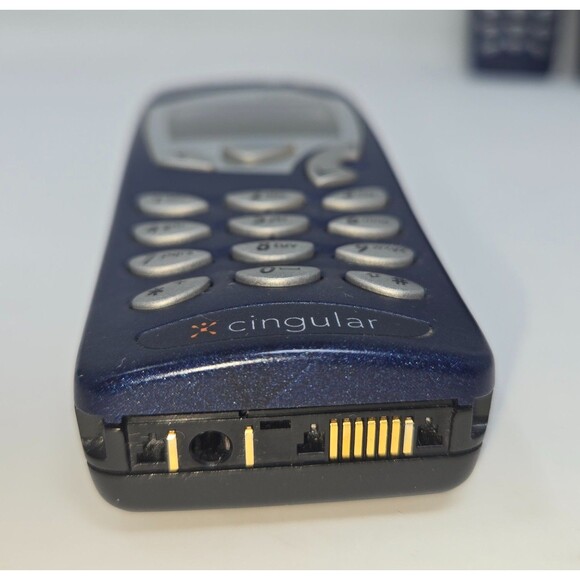 Nokia 6010 Cellphone Lot 2 Phones Cingular Wireless Navy Blue Bundle Sleeve - Picture 7 of 16